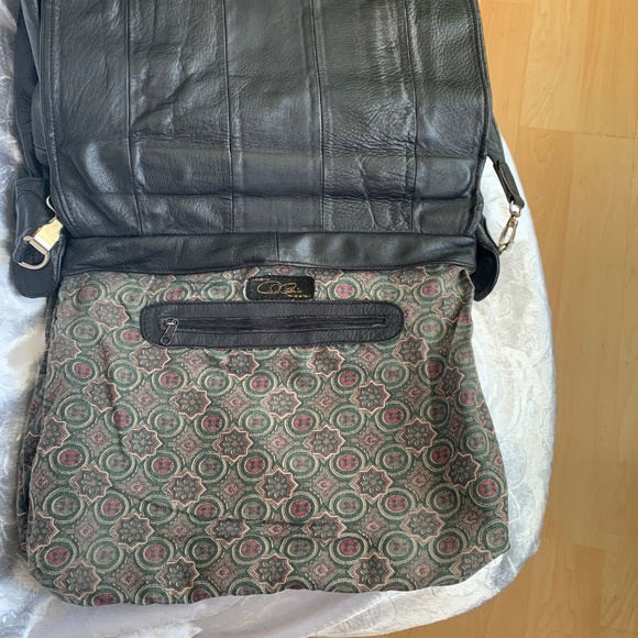 Vintage Creazioni Italy Large Black Genuine Leather Bag - Picture 12 of 14